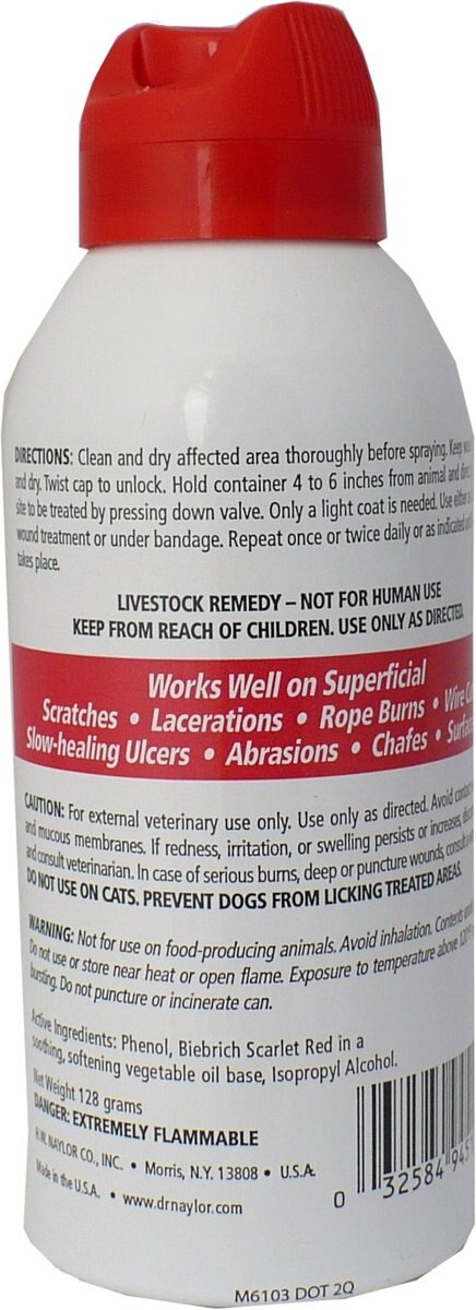 Dr. Naylor Red-Kote Aerosol Farm First Aid， 4.5-oz can