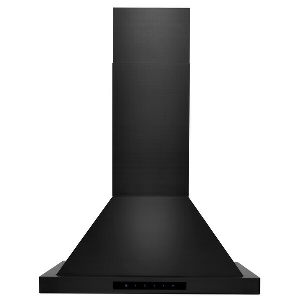 ZLINE Convertible Vent Wall Mount Range Hood in Black Stainless Steel