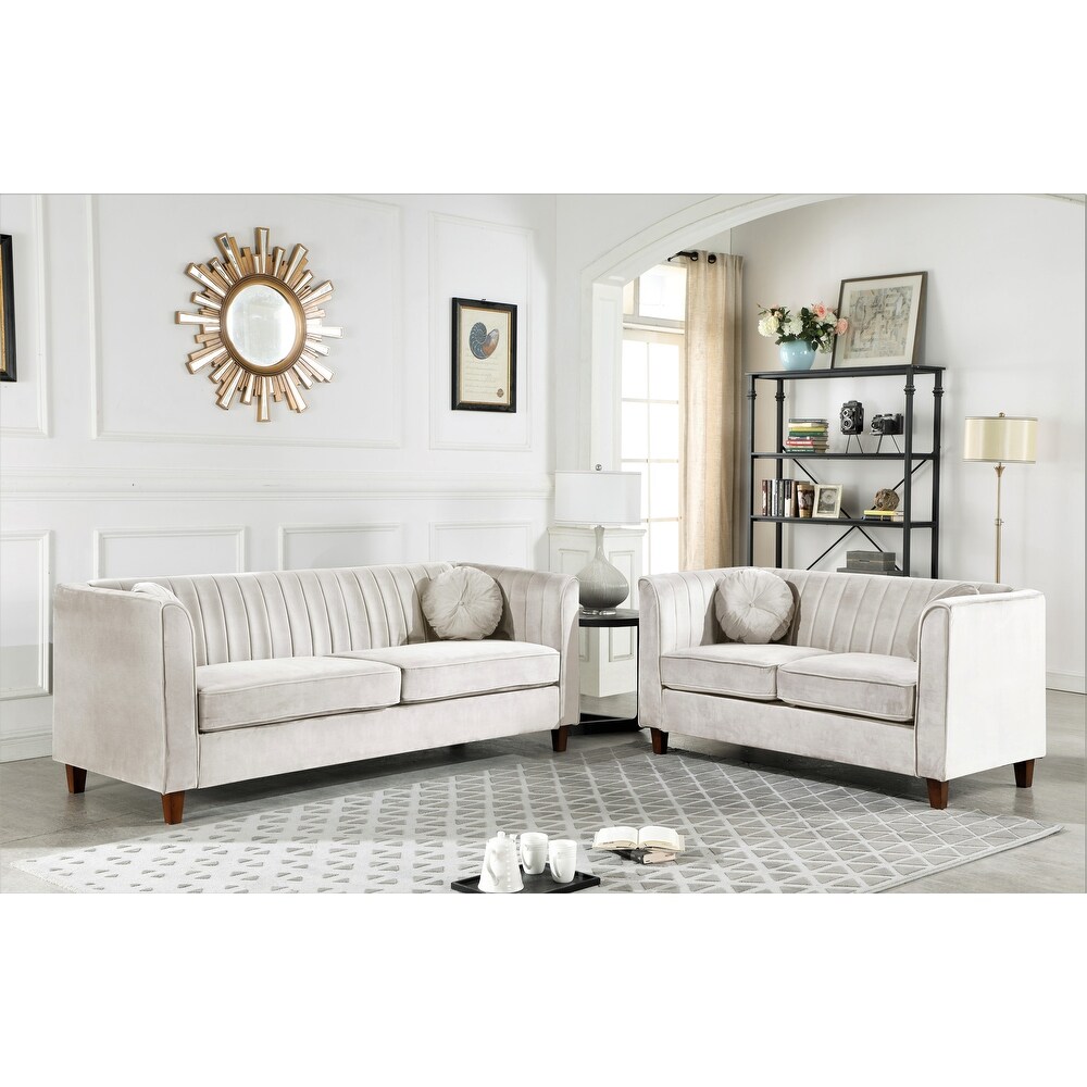 Lowery velvet Kitts Classic Chesterfield Living room seat Loveseat and Sofa