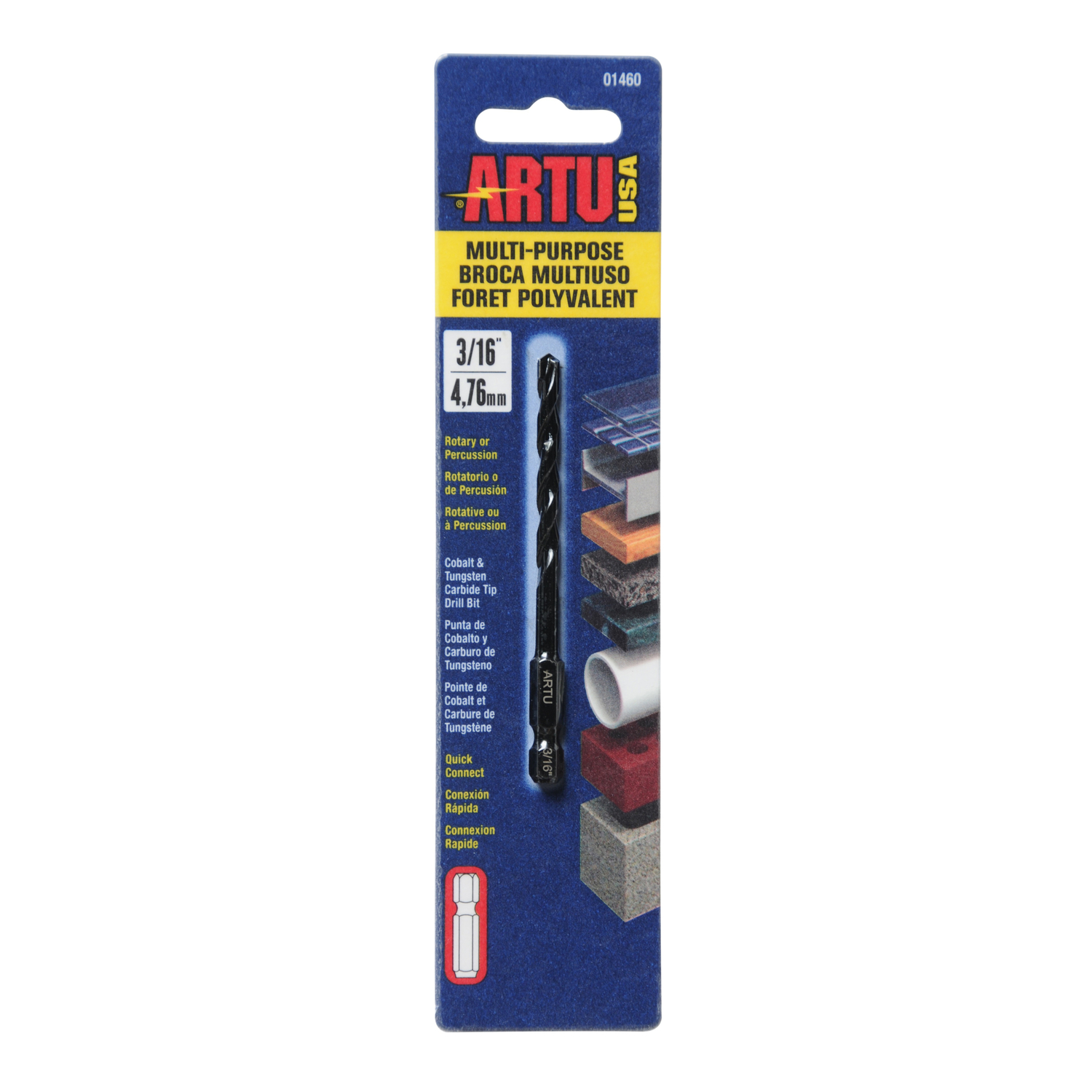 ARTU 3/16 in. X 3-1/2 in. L Carbide Tipped Drill Bit 1 pc