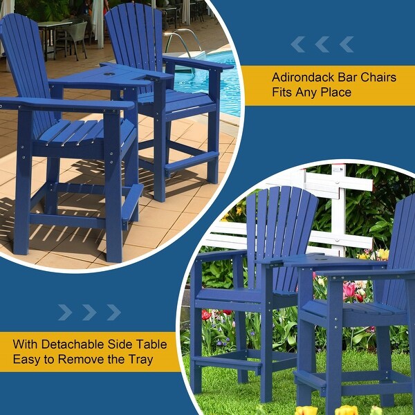 Patio Bar Stools Chairs Outdoor Tall Adirondack Arm Chairs Set of 2and4