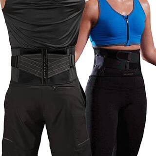 COPPER FIT Rapid Relief One Size Fits Most Copper Infused Adjustable Back Support Wrap with Gel-Pack in Black CFRRBK1SZ