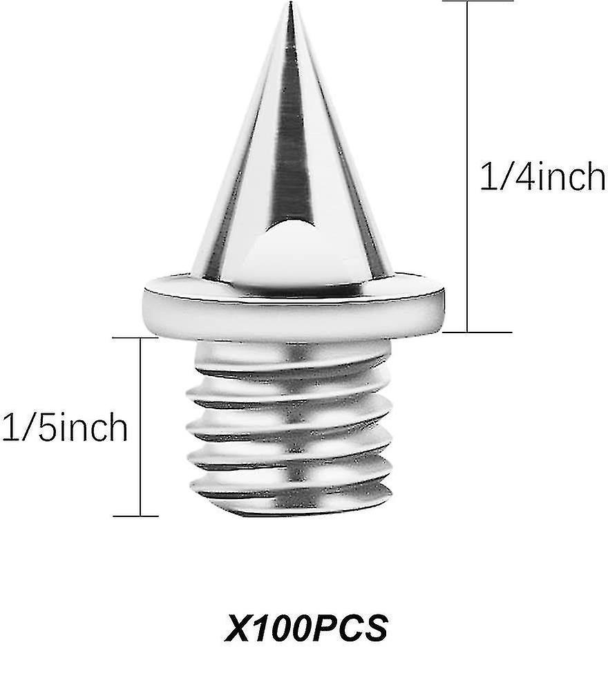 100 Pcs Track Spikes Replacement Nails Spikes With Spike Wrench Stainless Steel Replacement For Spor