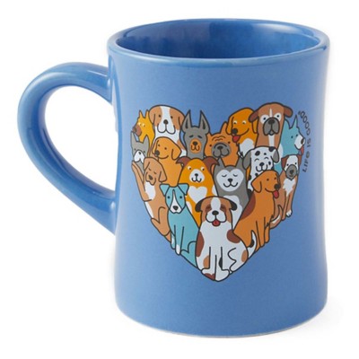 Life Is Good Heart Of Dogs Diner Mug