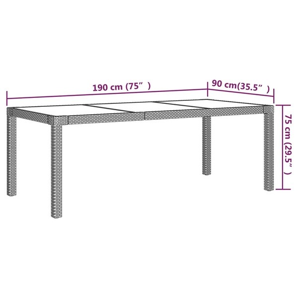 vidaXL Patio Table White 74.8