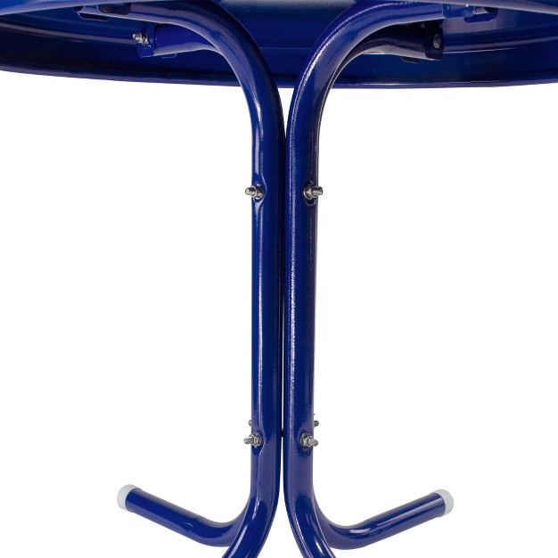 Outdoor Retro Tulip Side Table Blue