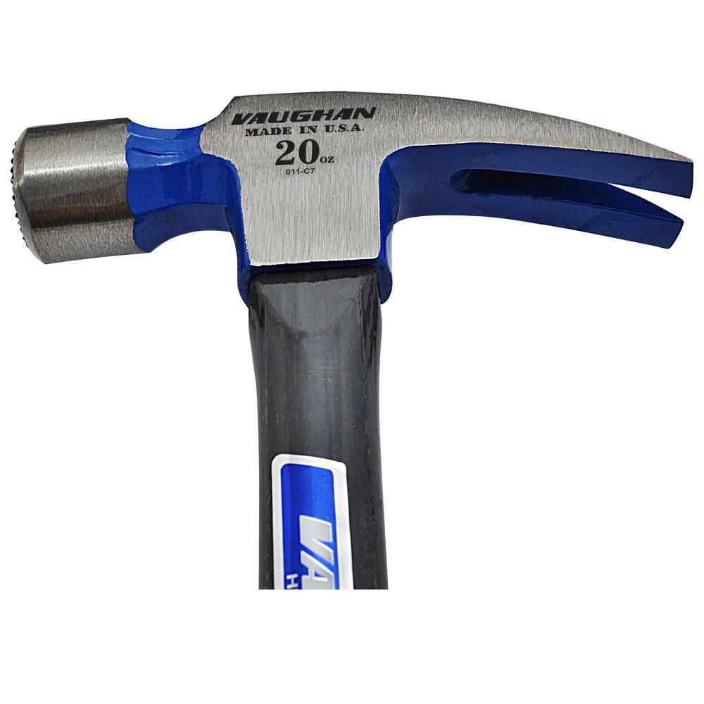 Vaughan 20 oz. Milled Face Fiberglass Rip Hammer 16 in. fiberglass handle FS999ML