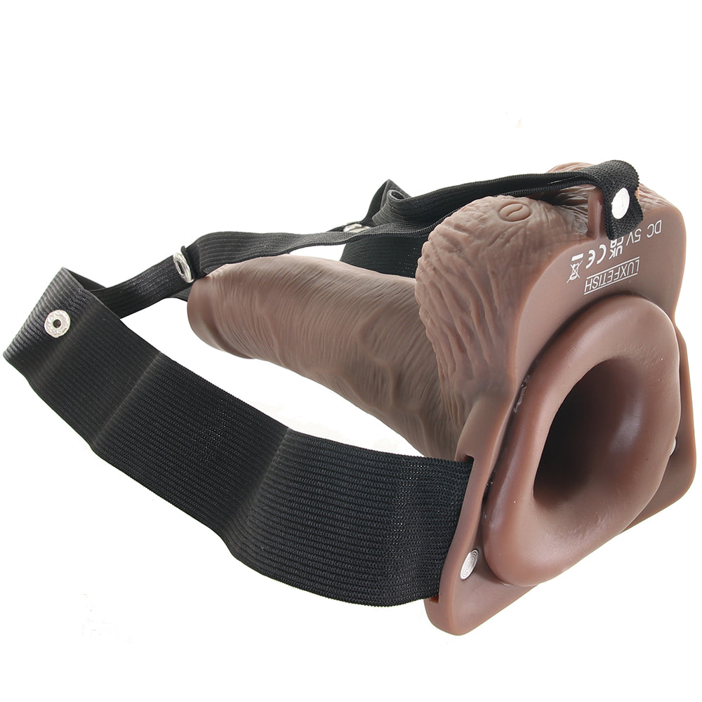 6 Inch Ballsy Hollow Strap-On Vibe in Brown