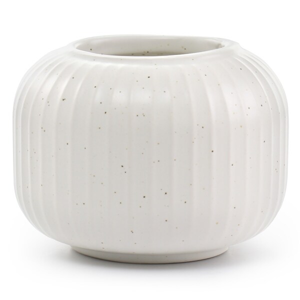 12 Ounce Round Stoneware Sugar Jar with Lid in Sea Salt