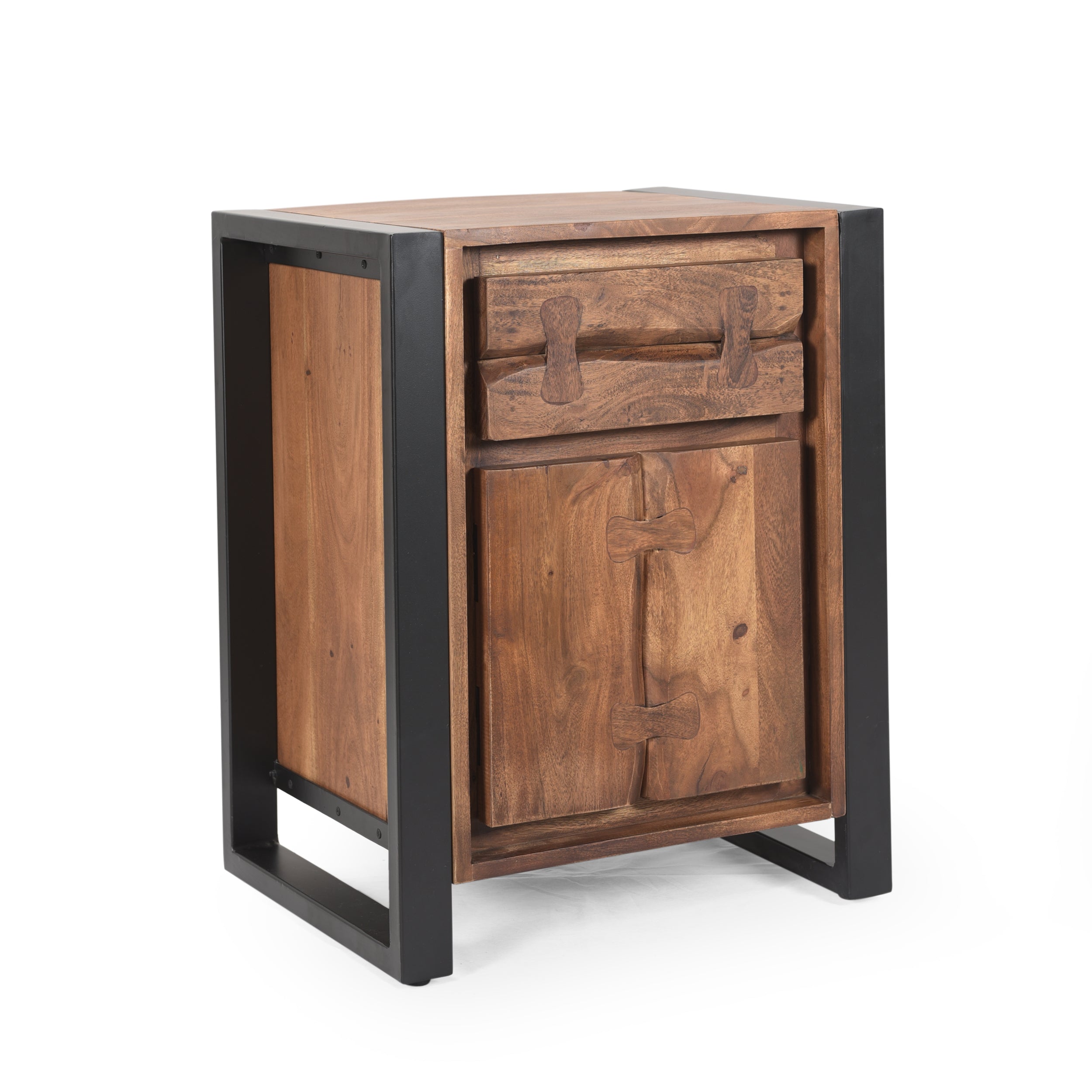 Raiya Handcrafted Boho Acacia Wood Cabinet