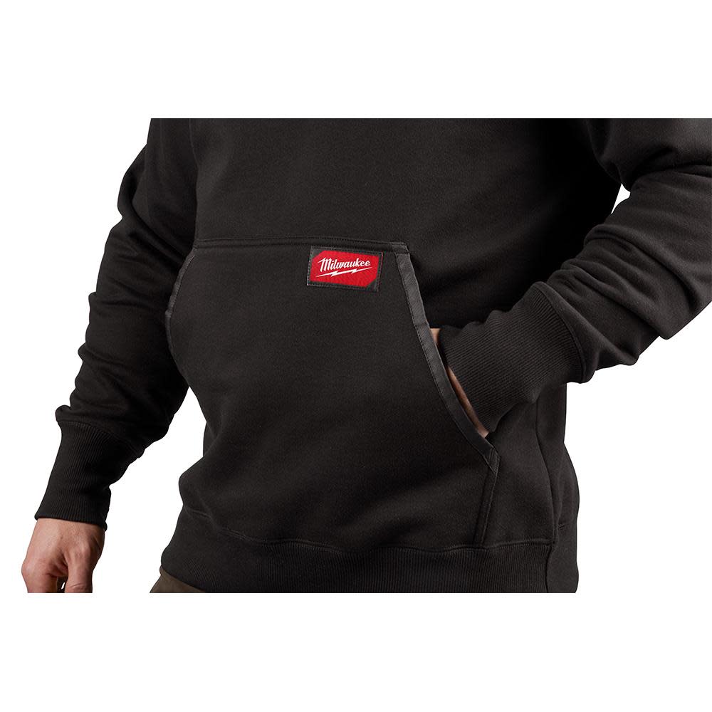 Heavy Duty Black Pullover Hoodie ; Small