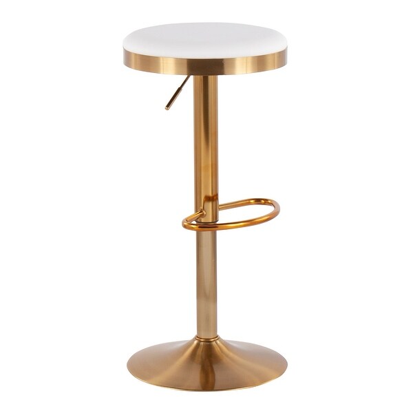 Silver Orchid Goddard Gold Adjustable Bar Stool (Set of 2)