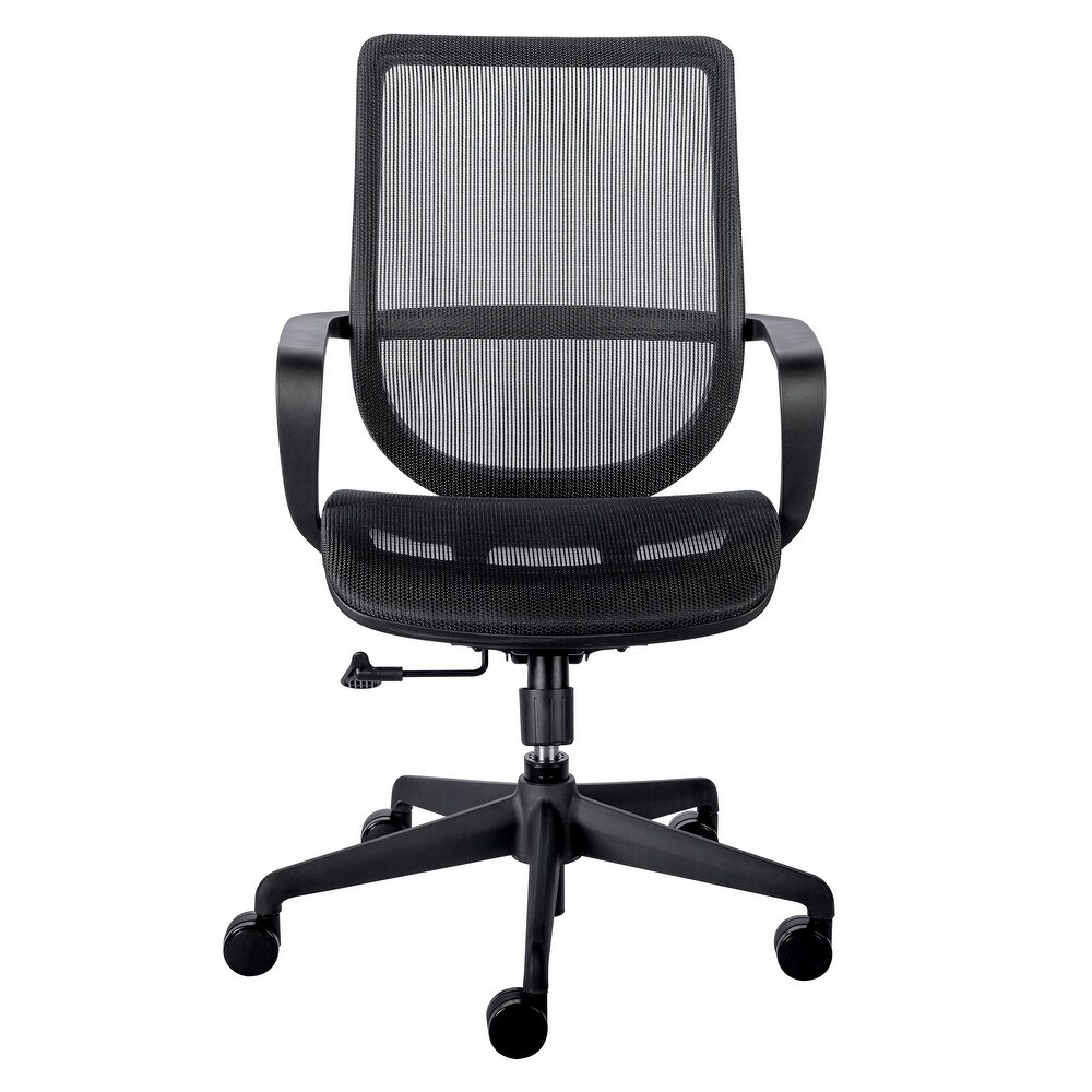 Megan Office Chair in Black Mesh and Black Frame