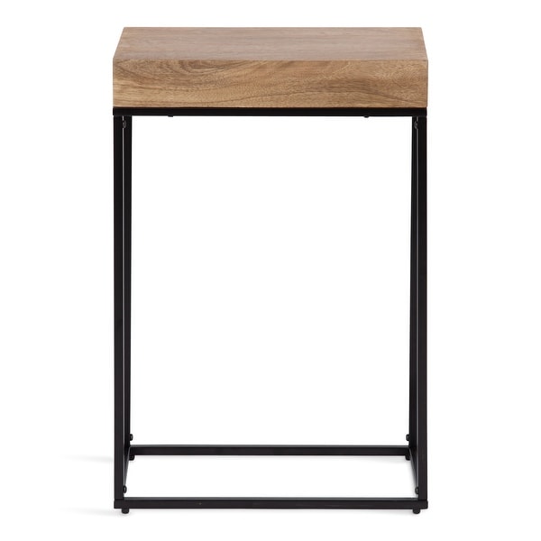 Kate and Laurel Karlsen Wood and Metal Slim Side Table