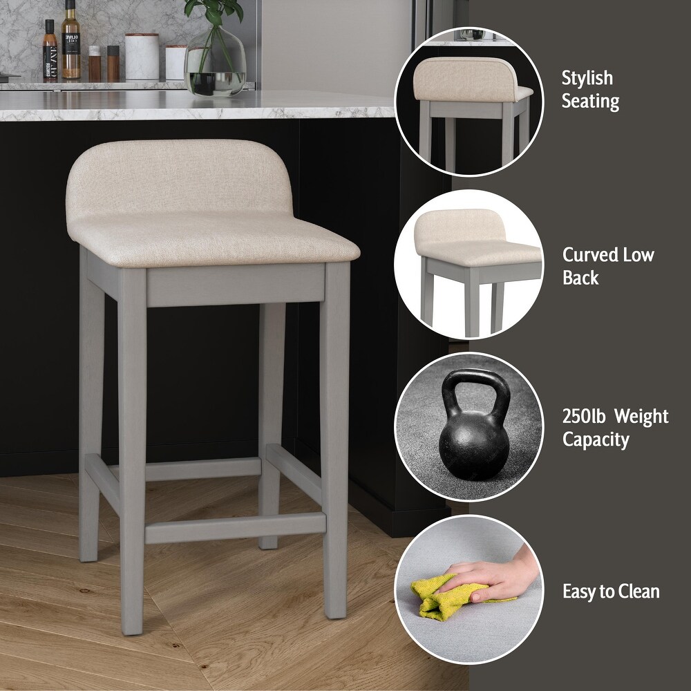 Hillsdale Furniture Maydena Distressed Gray Wood Bar Stool