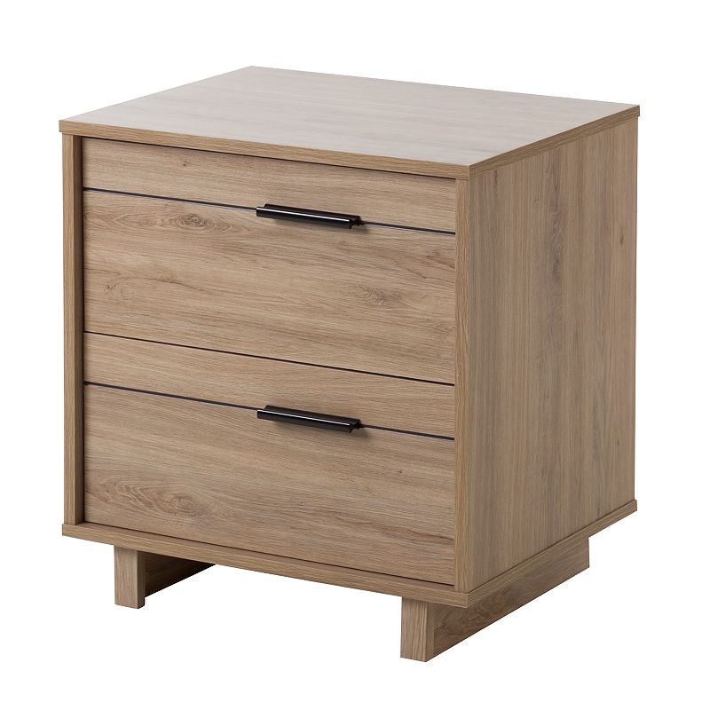 South Shore Fynn 2-Drawer Nightstand Table