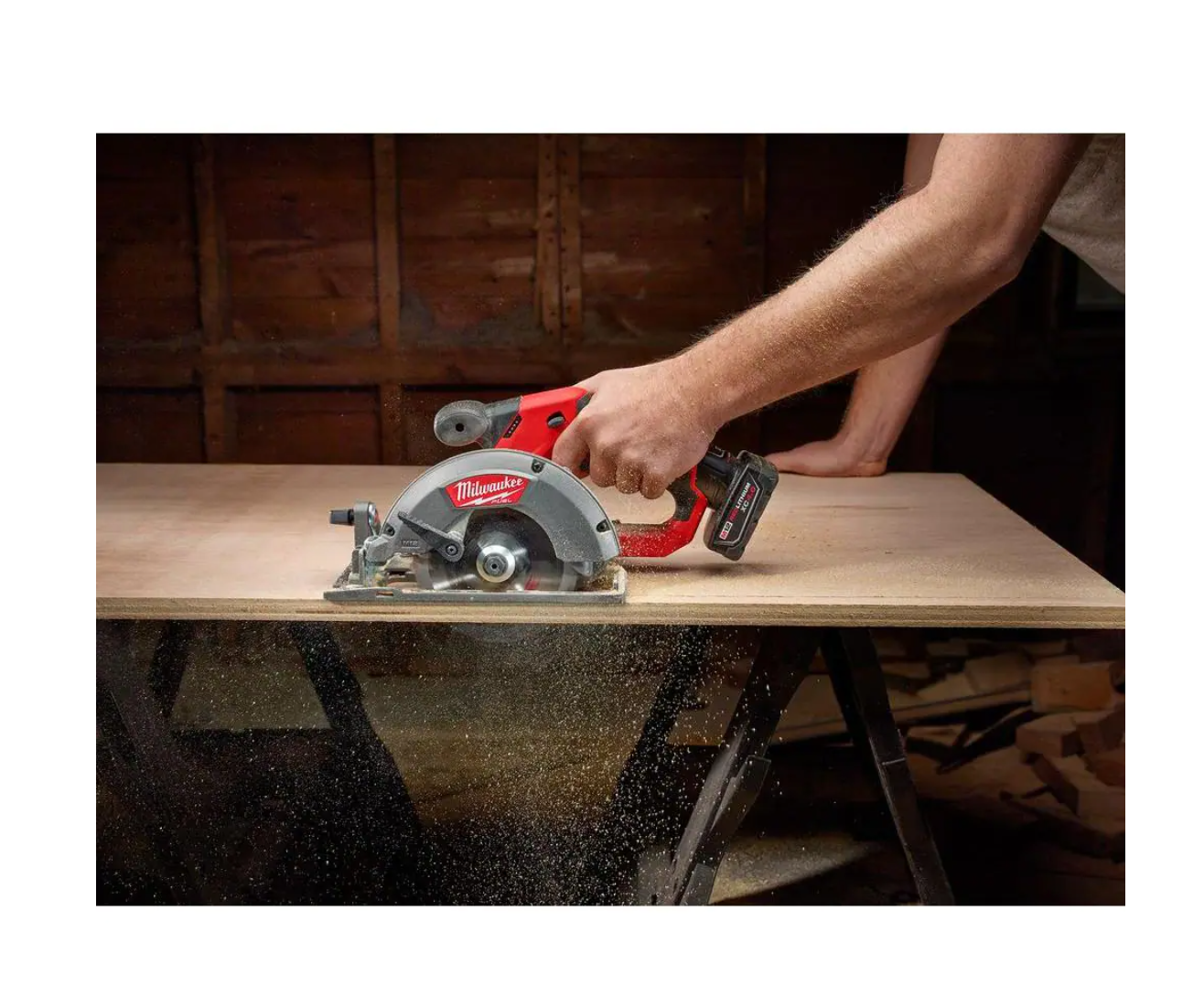 Milwaukee 2530-20 M12 FUEL 12-Volt Lithium-Ion Brushless Cordless 5-3/8 in. Circular Saw (Tool-Only) w/ 16T Carbide-Tipped Metal Saw Blade