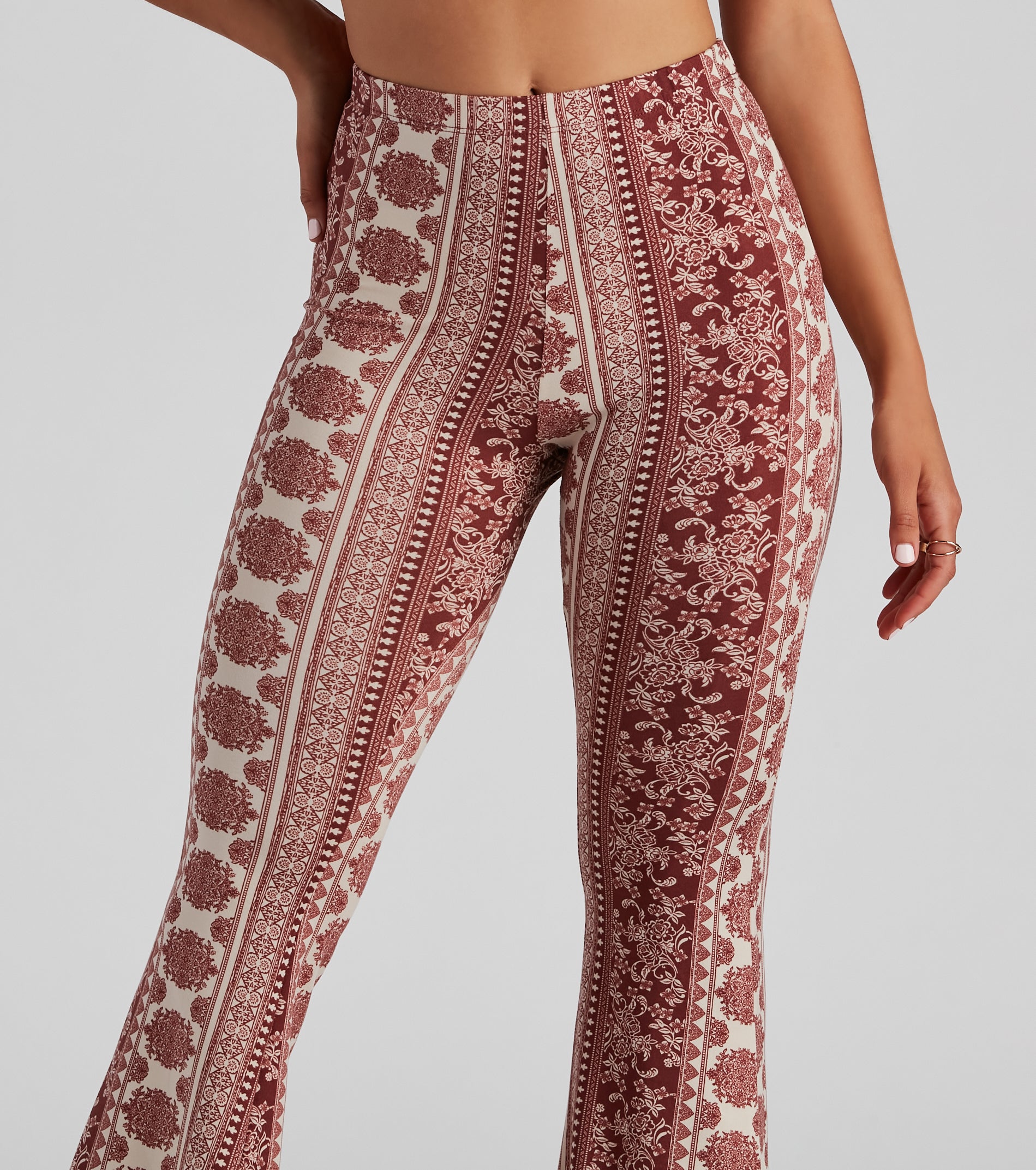 Vintage Bohemian Flared Pants