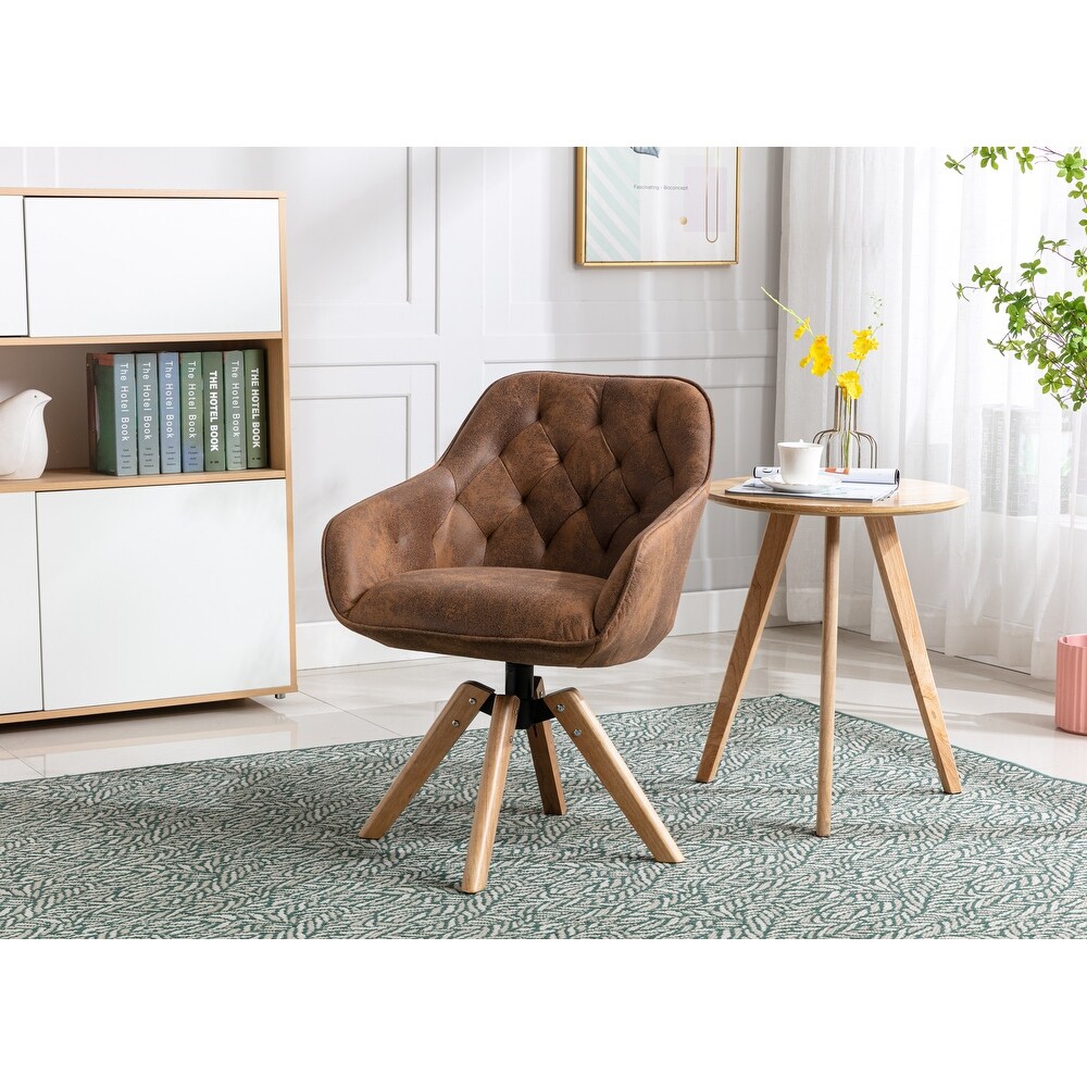 Solid Wood Tufted Upholstered Armless chair