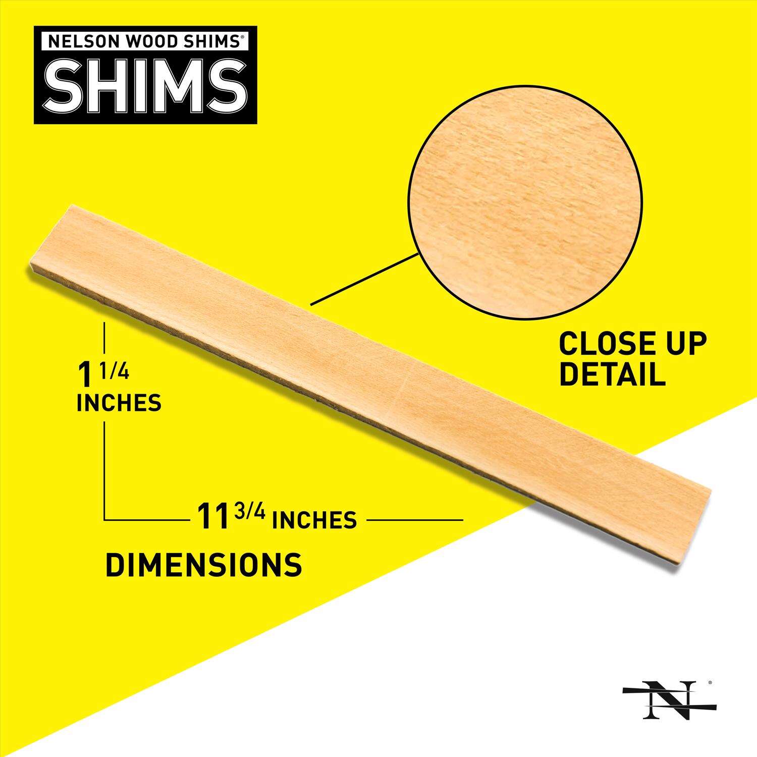 Nelson 1.5 in. W X 12 in. L Wood Shim 42 pk