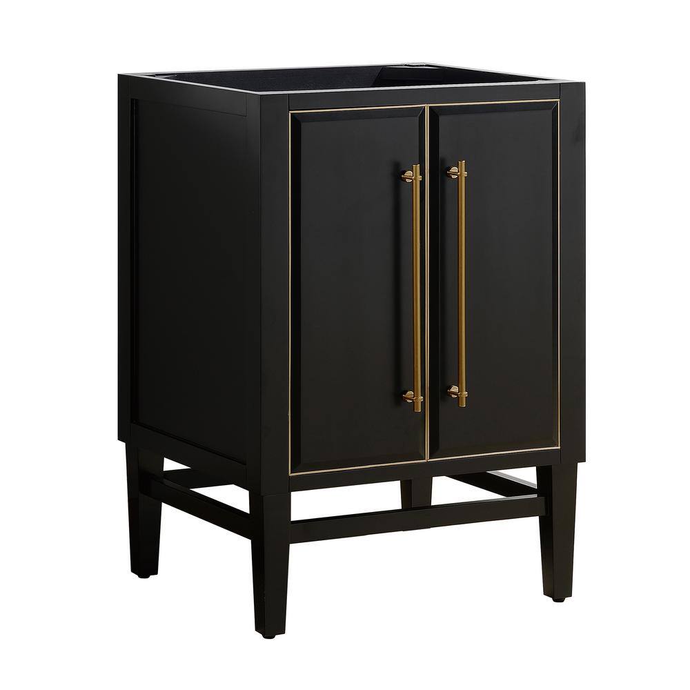 Avanity Mason 24 in. Bath Vanity Cabinet Only in Black with Gold Trim MASON-V24-BKG