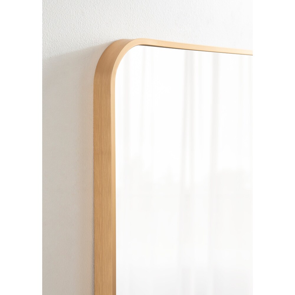 Kate and Laurel Zayda Radius Rectangle Framed Wall Mirror