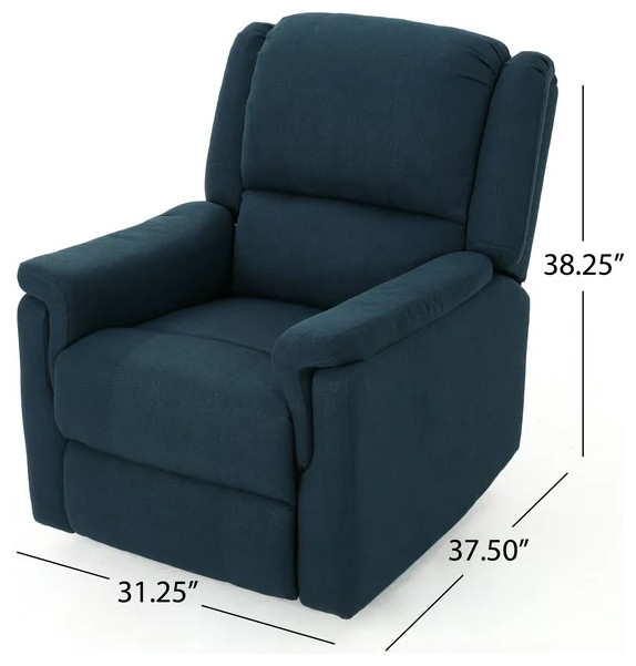 Contemporary Recliner  Swivel Design With Comfy Padded Seat   Contemporary   Recliner Chairs   by Declusia  Houzz