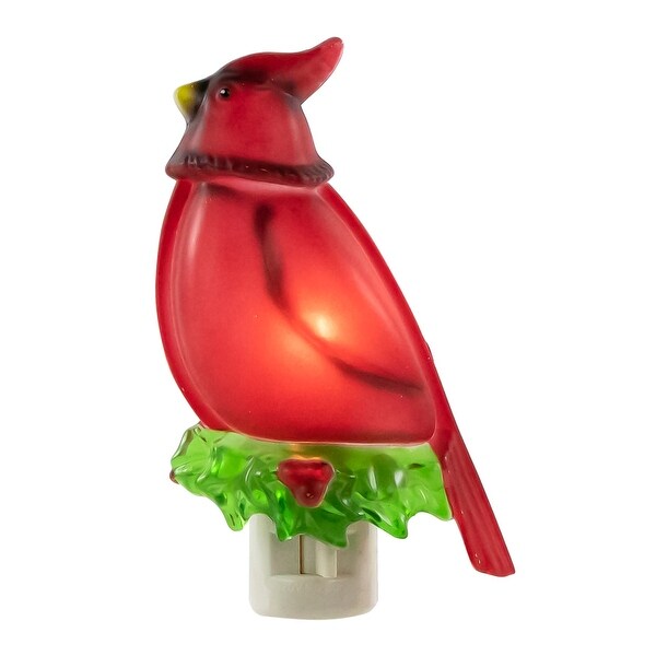 5.5 Red Cardinal Bird Christmas Night Light