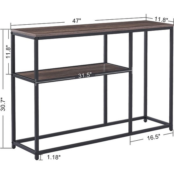 Ivinta Farmhouse Console Table， Marble Sofa Table for Living Room