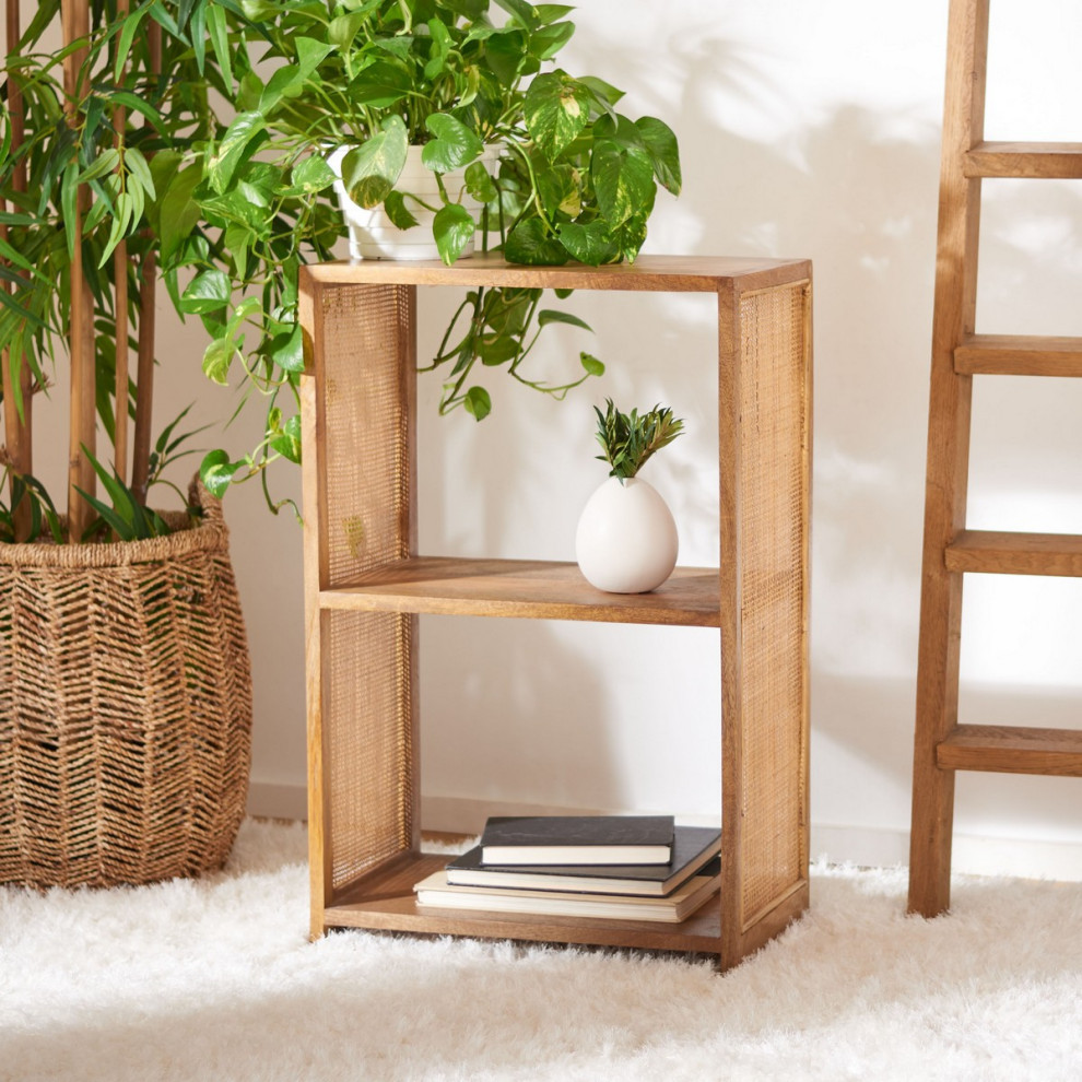 Aldrin 2 Shelf Etagere/ Bookcase White   Tropical   Bookcases   by AED Luxury Home Decor  Houzz