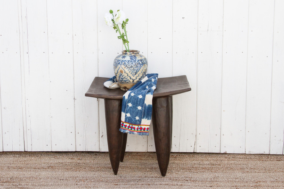 Tall Rectangular African Senufo End Table   Farmhouse   Accent And Garden Stools   by De cor  Houzz