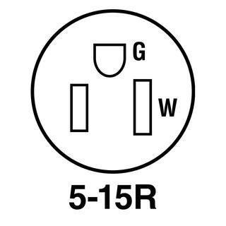 Legrand Pass  Seymour Clamp-Lock 15 Amp 125-Volt NEMA 5-15R Straight Blade Connector PS515CCLBCCV4