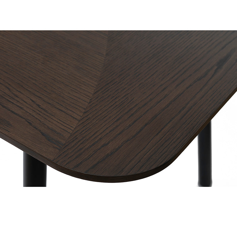 LATINA Extendable Dining Table 1.8-2.3M -  Dark Brown / Black