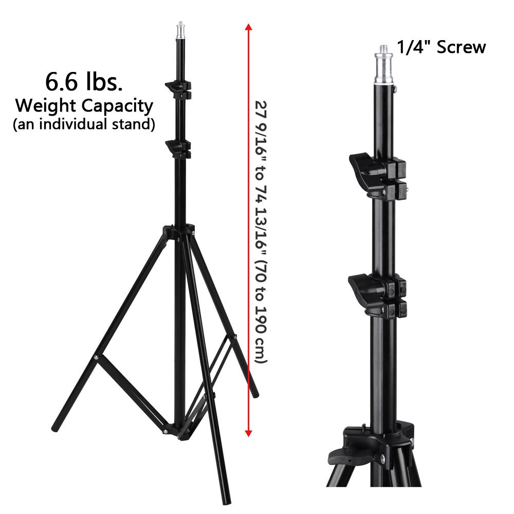 Yescom Photography Studio Kit 3 Softbox Lighting Boom Arm Stand