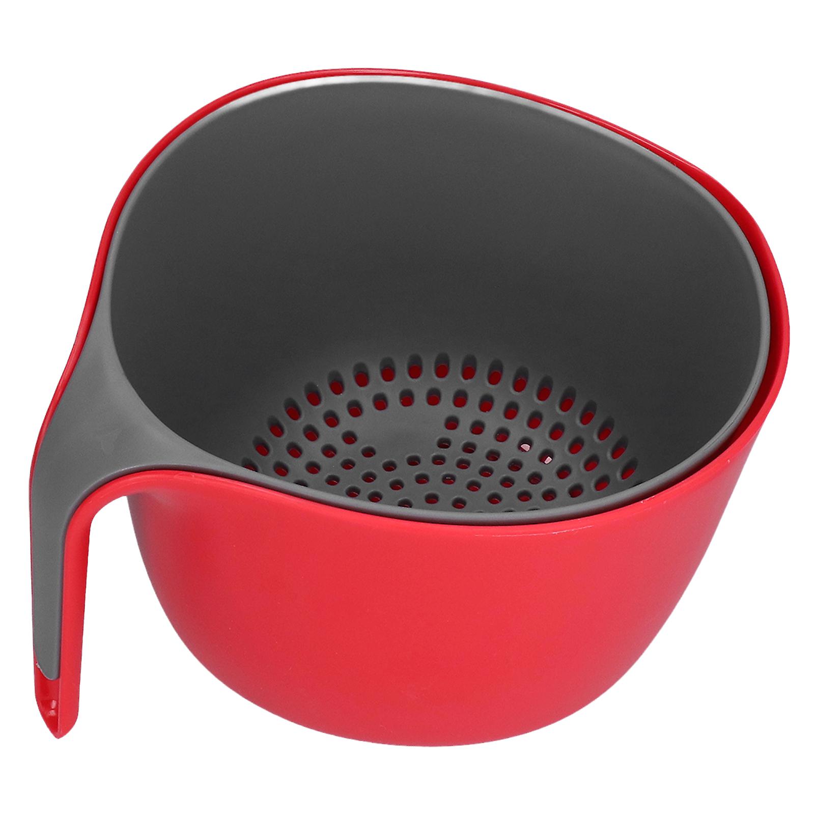 Plastic Strainer 2 In 1 Double Layer Detachable Large Capacity High Durability Nontoxic Food Strainer