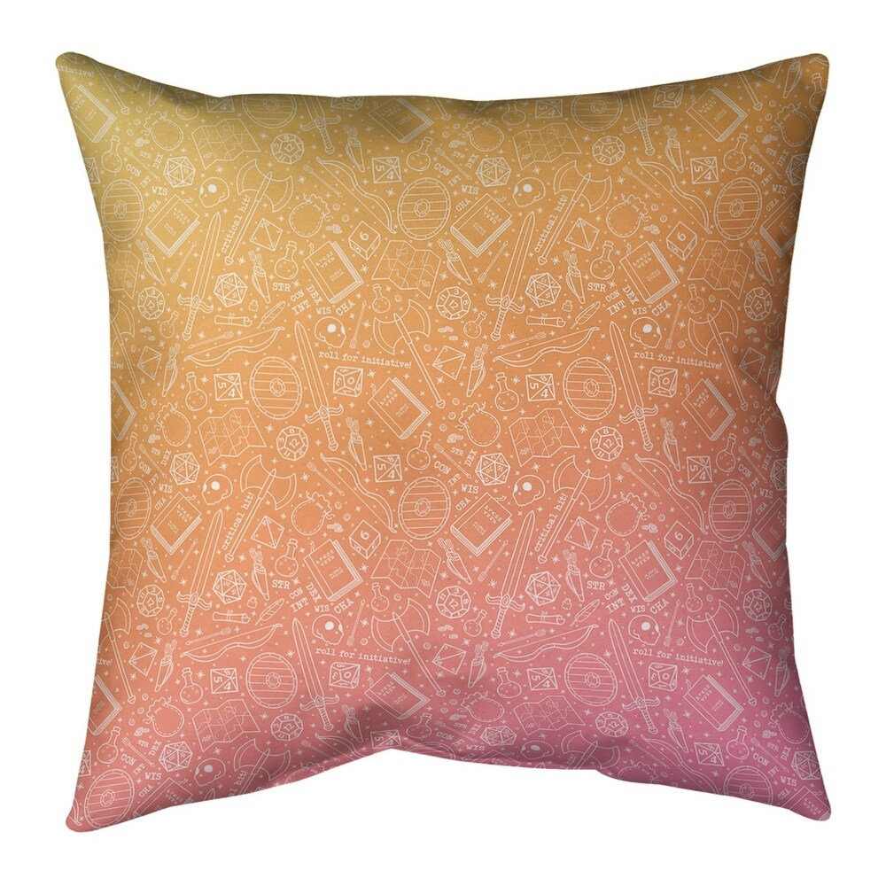 Ombre RPG Pattern Indoor/Outdoor Pillow