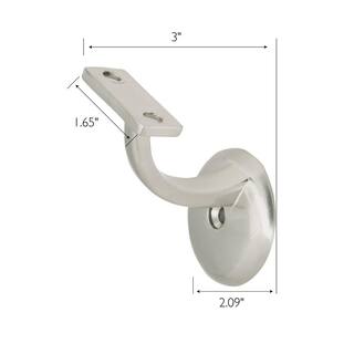 Design House Satin Nickel Jumbo Handrail Bracket (5-Pack) 182030