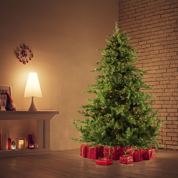 Fraser Hill Farm 9foot Pine Christmas Tree，Clear LED