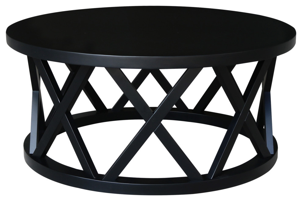 Round Ceylon Coffee Table   Transitional   Coffee Tables   by International Concepts  Houzz