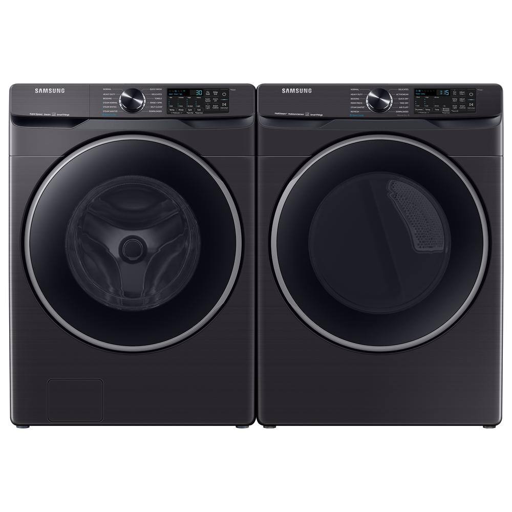  5 cu. ft. Smart High-Efficiency Front Load Washer with Super Speed in Brushed Black WF50A8500AV