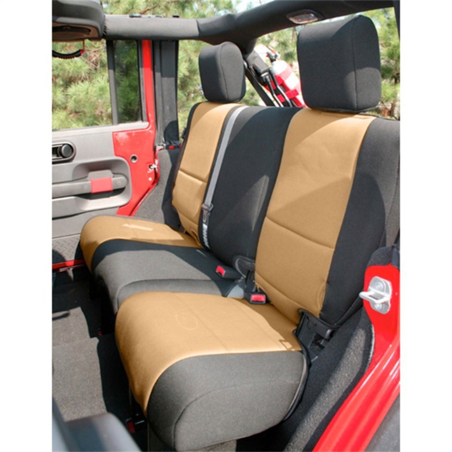 Rugged Ridge 13264.04 Seat Cover， Rear， Neoprene; 07-18 Jeep Wrangler JKU