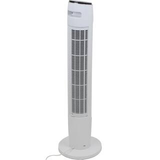 GENESIS 43 in. Oscillating Digital Tower Fan with Remote and Max Cool Technology White G5TOWERFAN