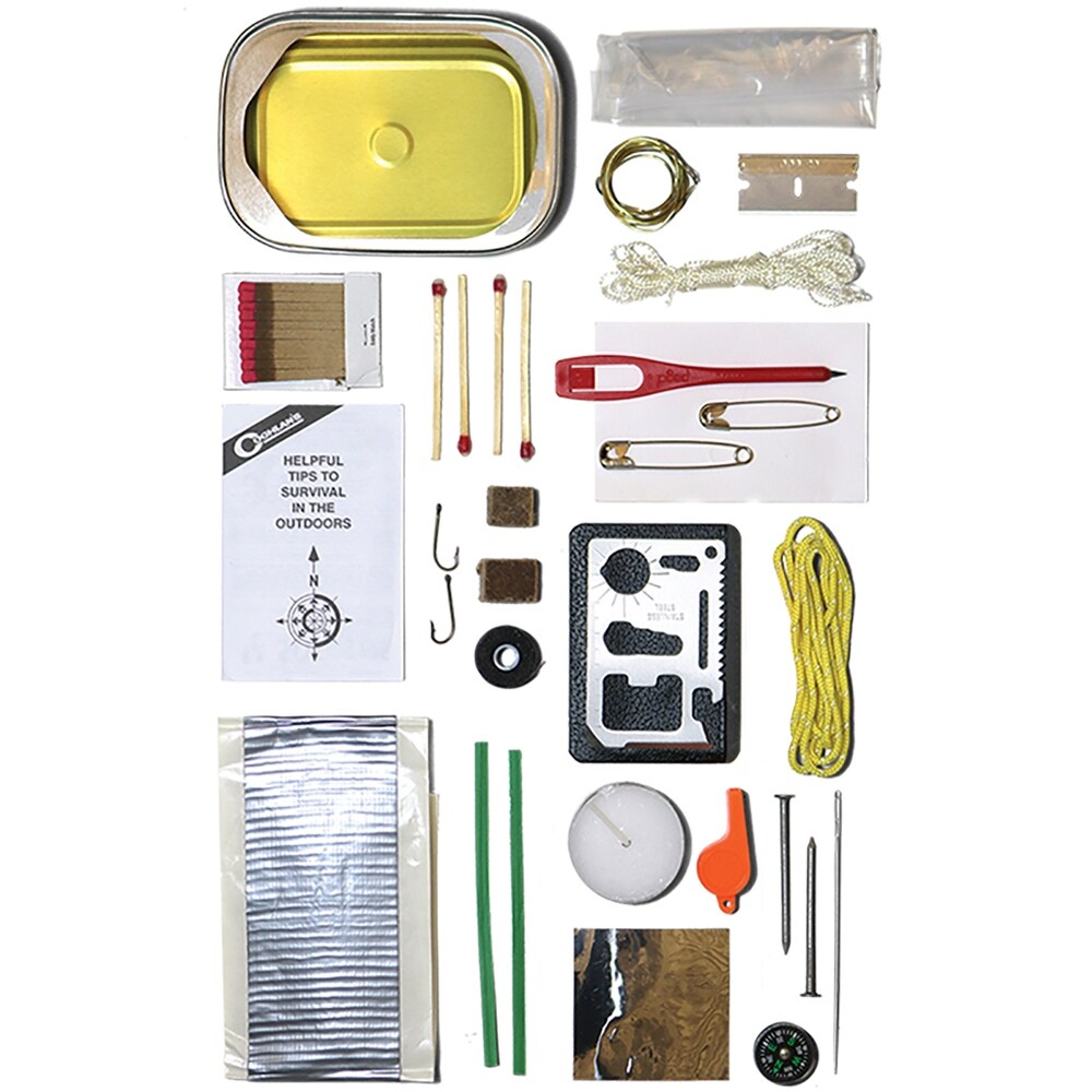 Coghlan's Outdoor Survival Kit In A Can   Stainless Steel   One Size Fits Most