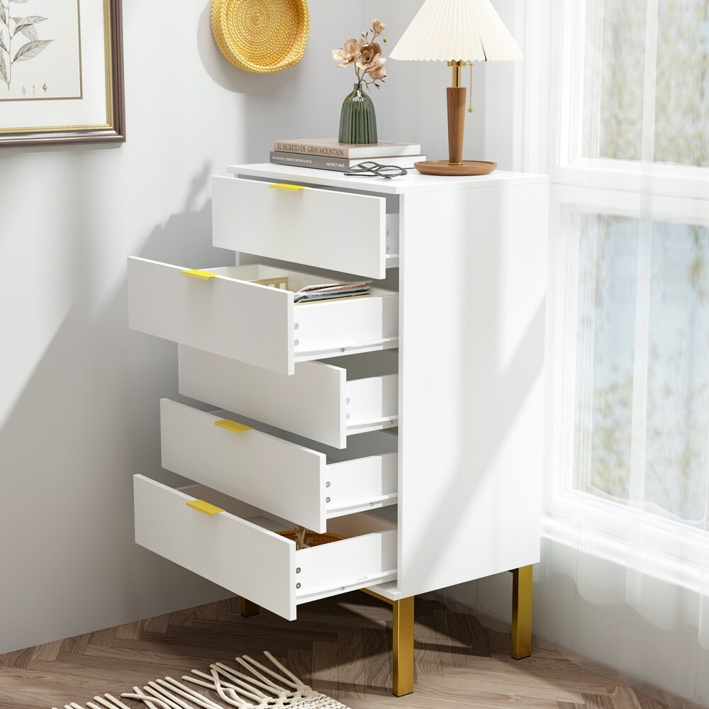 5 Drawer Dresser Storage Tower  Organizer Unit for Bedroom Chest