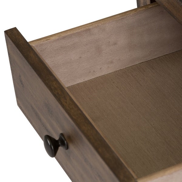 Aspen Skies Weathered Brown with Gray Hang Up End Table