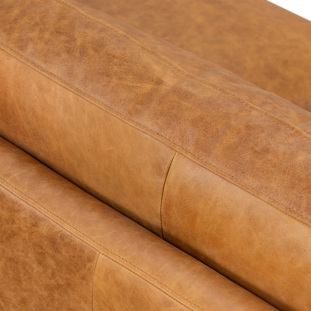 Poly and Bark Sorrento Leather Sofa   Midcentury   Sofas   by Edgemod Furniture  Houzz