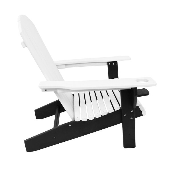 Sunnydaze AllWeather Outdoor Adirondack Chair with Drink Holder