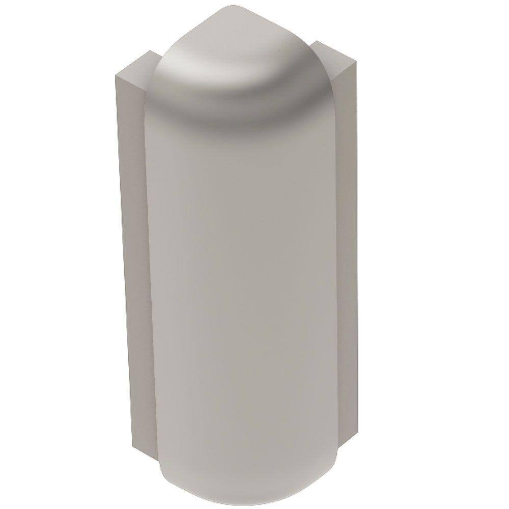 Schluter Systems Rondec-Step Satin Nickel Anodized Aluminum 516 in. x 1-1316 in. Metal 90 Outside Corner E90RS80AT39