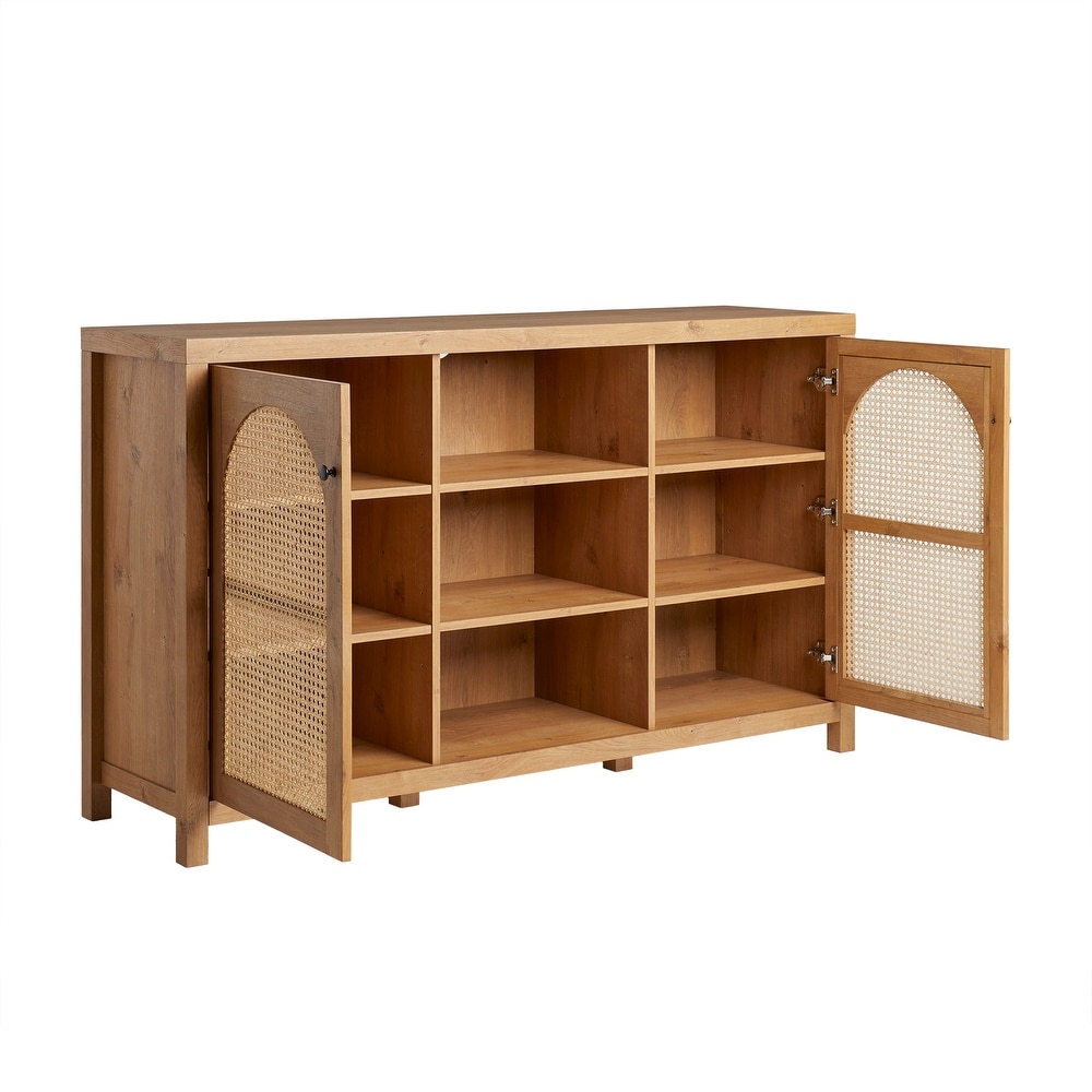Middlebrook Designs 2 Door 58 inch Sideboard with Arched Rattan Panels