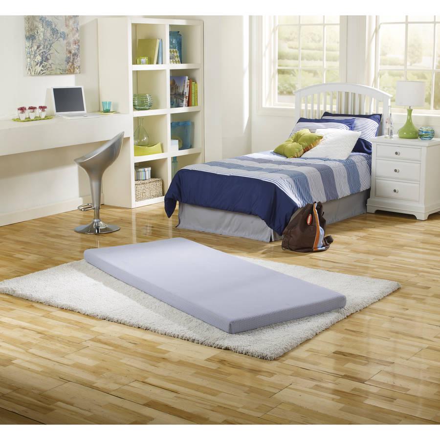 Simmons Beautysleep Siesta Single Memory Foam Guest Roll-Up Extra Portable Mattress Bed